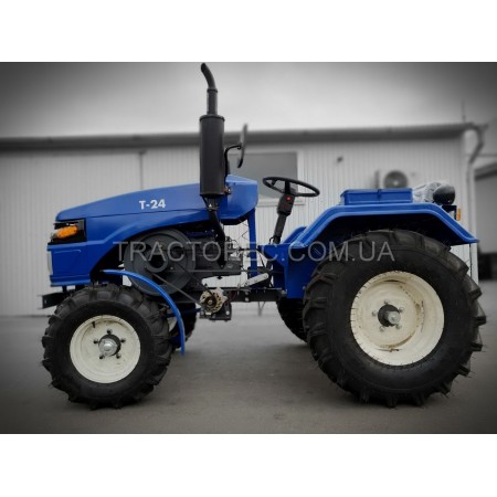 Мототрактор Т-24 потужністю 24 к.с, двохкорпусний плуг та грунтофреза 140 см в комплекті, широкі шини, потужна рама, ось 50мм, генератор